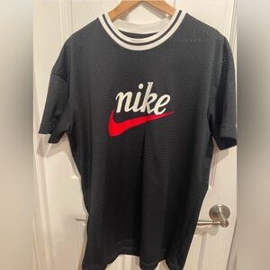 Nike Men's Black Jersey with Red Swoosh